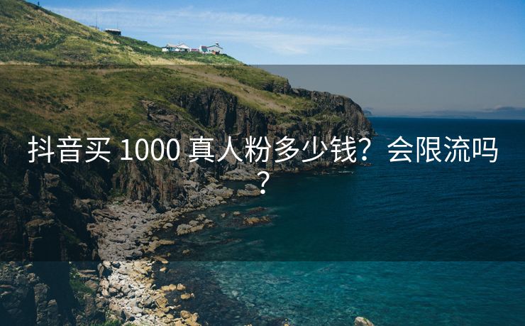 抖音买 1000 真人粉多少钱？会限流吗？