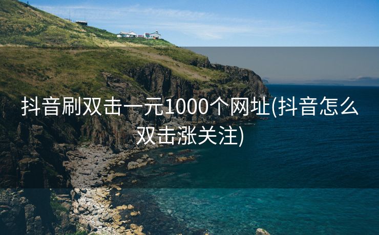 抖音刷双击一元1000个网址(抖音怎么双击涨关注)