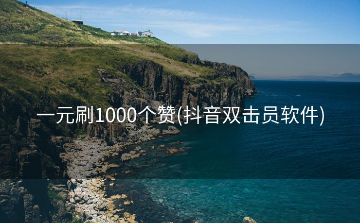 一元刷1000个赞(抖音双击员软件)