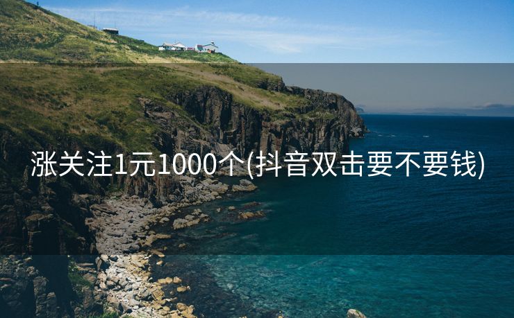 涨关注1元1000个(抖音双击要不要钱)