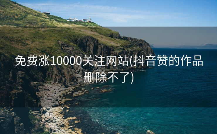 免费涨10000关注网站(抖音赞的作品删除不了)