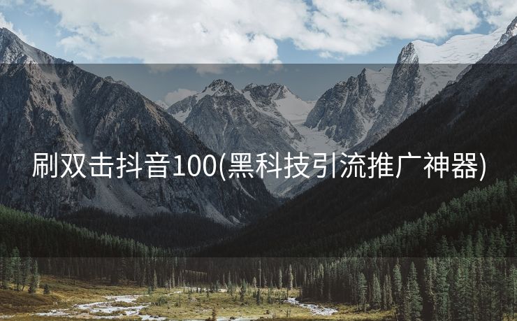 刷双击抖音100(黑科技引流推广神器)