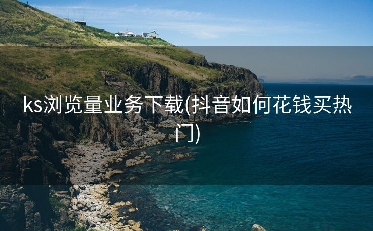 ks浏览量业务下载(抖音如何花钱买热门)