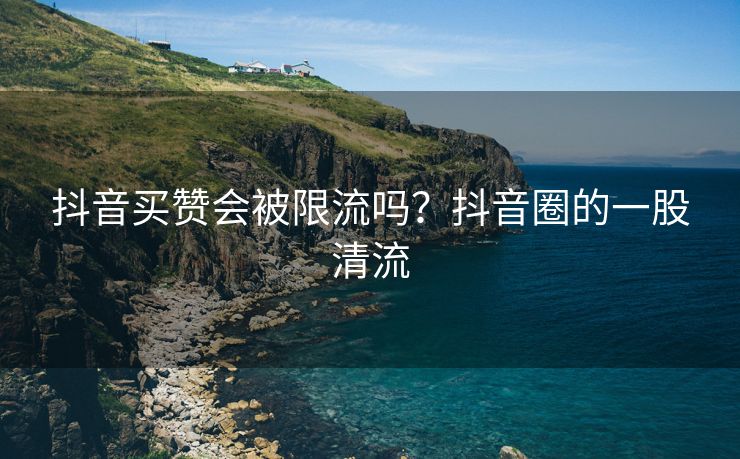 抖音买赞会被限流吗？抖音圈的一股清流