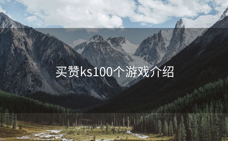 买赞ks100个游戏介绍