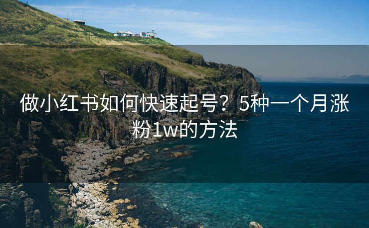 做小红书如何快速起号？5种一个月涨粉1w的方法