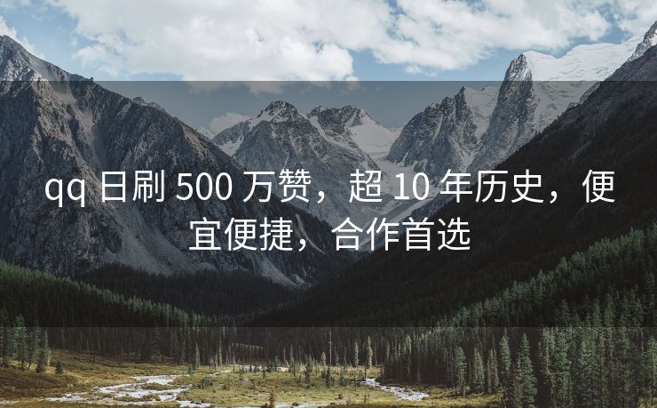 qq 日刷 500 万赞，超 10 年历史，便宜便捷，合作首选