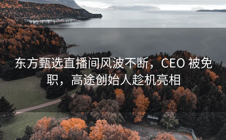 东方甄选直播间风波不断，CEO 被免职，高途创始人趁机亮相