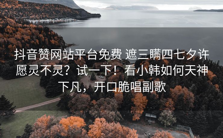 抖音赞网站平台免费 遮三瞒四七夕许愿灵不灵？试一下！看小韩如何天神下凡，开口脆唱副歌