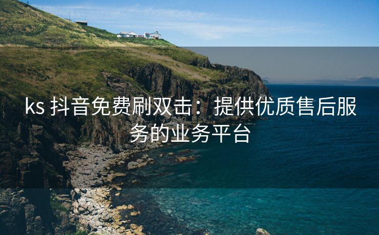 ks 抖音免费刷双击：提供优质售后服务的业务平台