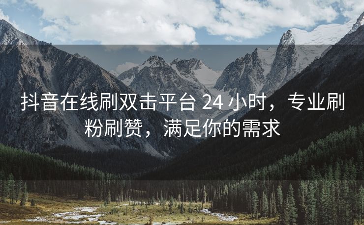 抖音在线刷双击平台 24 小时，专业刷粉刷赞，满足你的需求