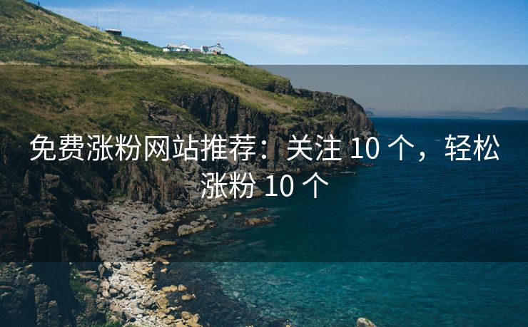 免费涨粉网站推荐：关注 10 个，轻松涨粉 10 个