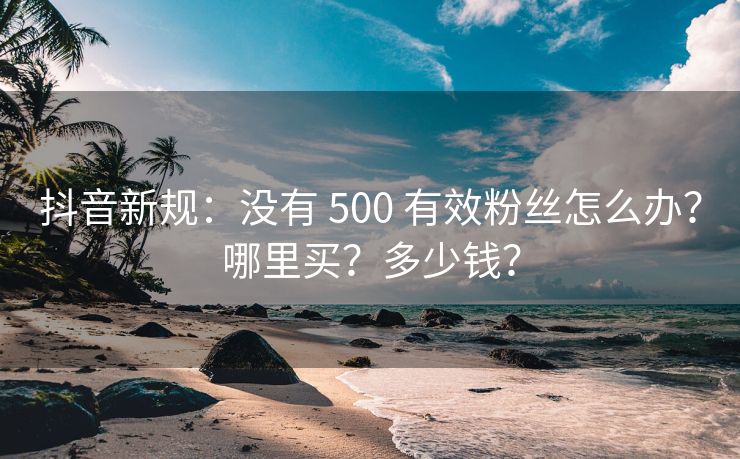 抖音新规：没有 500 有效关注怎么办？哪里买？多少钱？