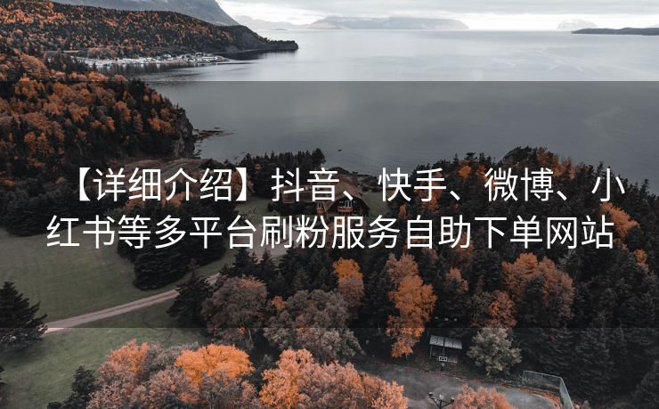 【详细介绍】抖音、抖音、微博、小红书等多平台刷粉服务自助下单网站