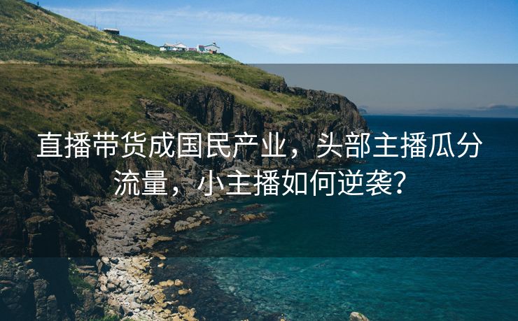 直播带货成国民产业，头部主播瓜分流量，小主播如何逆袭？