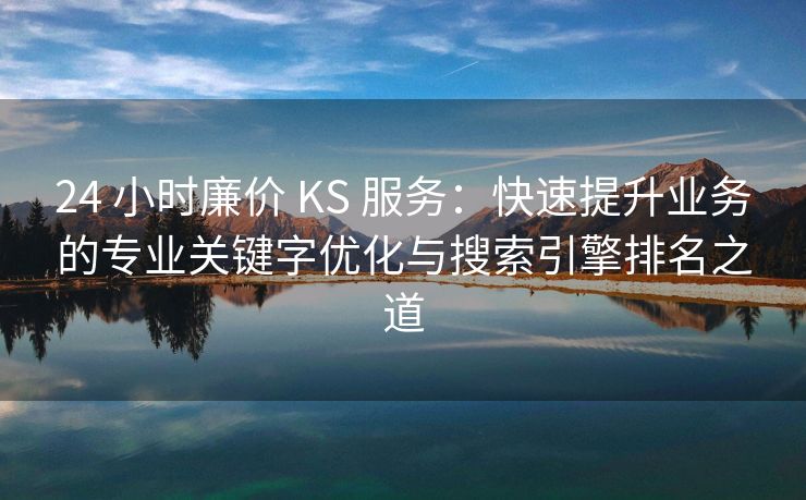 24 小时廉价 KS 服务：快速提升业务的专业关键字优化与搜索引擎排名之道