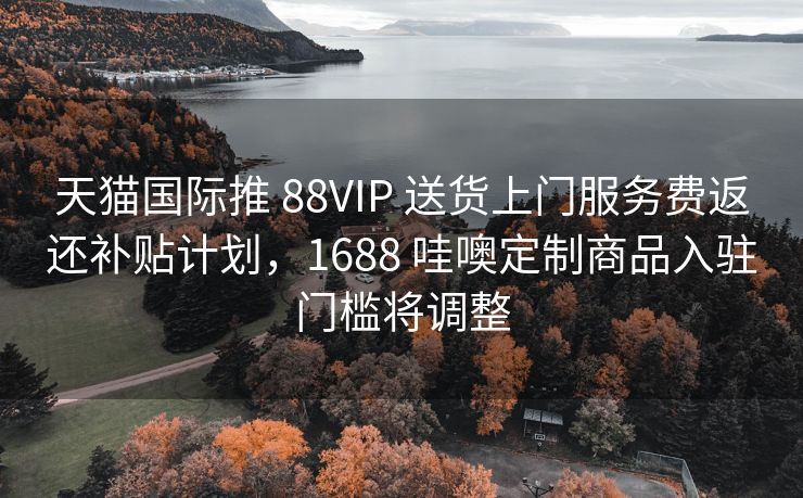 天猫国际推 88VIP 送货上门服务费返还补贴计划，1688 哇噢定制商品入驻门槛将调整