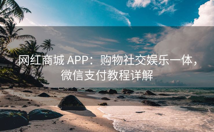 网红商城 APP：购物社交娱乐一体，微信支付教程详解