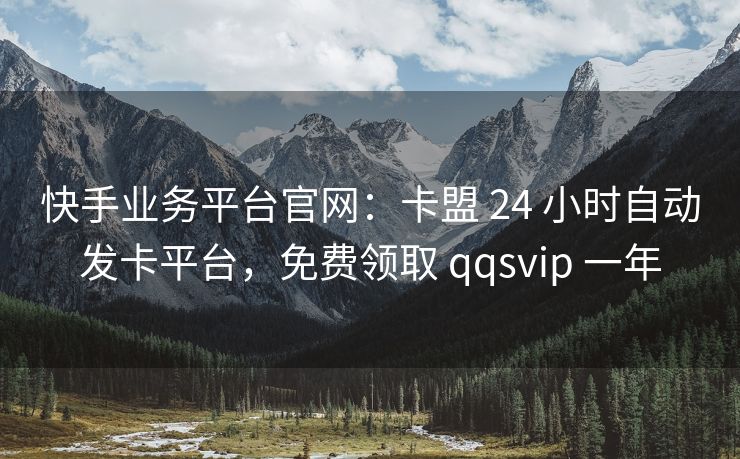 快手业务平台官网：卡盟 24 小时自动发卡平台，免费领取 qqsvip 一年