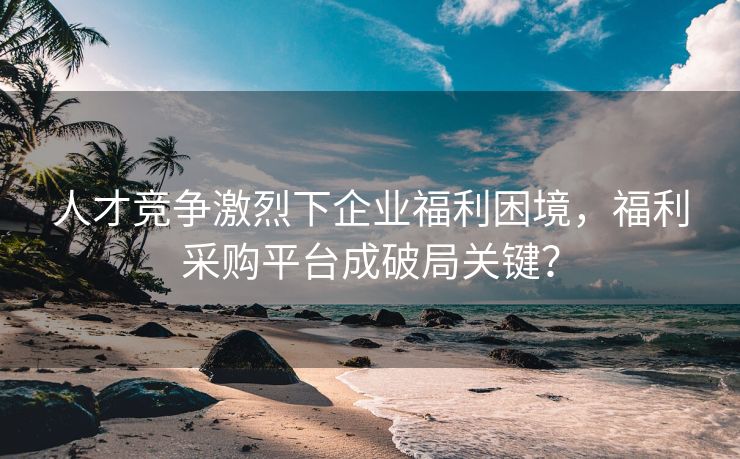 人才竞争激烈下企业福利困境，福利采购平台成破局关键？