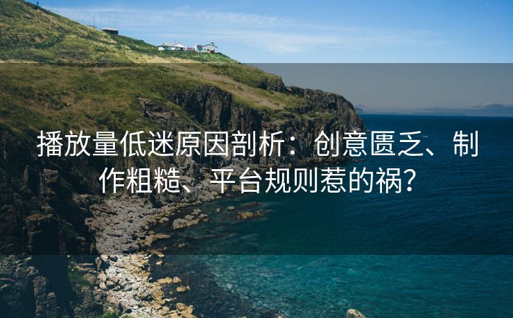 播放量低迷原因剖析：创意匮乏、制作粗糙、平台规则惹的祸？