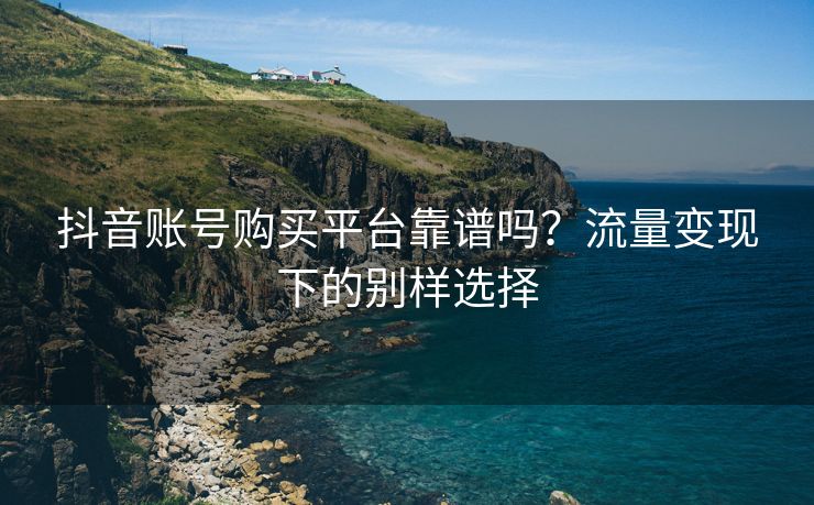 抖音账号购买平台靠谱吗？流量变现下的别样选择