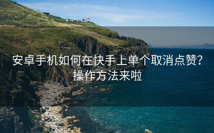 安卓手机如何在快手上单个取消点赞？操作方法来啦