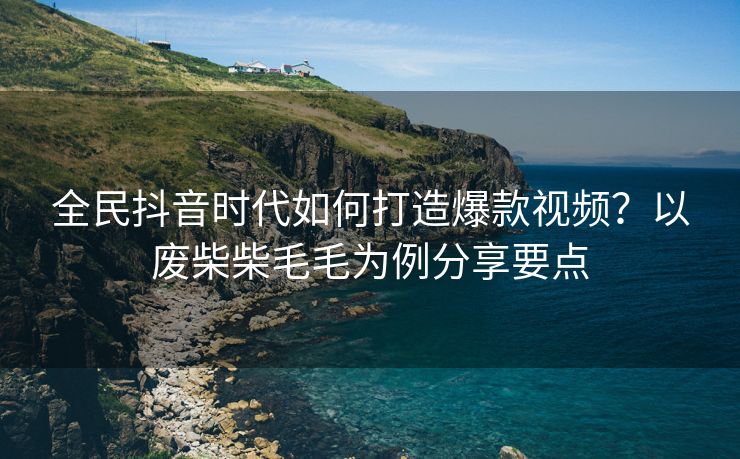 全民抖音时代如何打造爆款视频？以废柴柴毛毛为例分享要点
