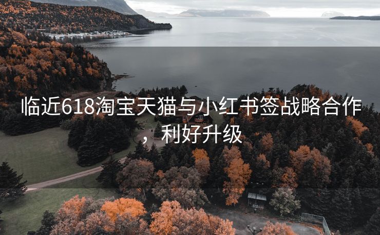 临近618淘宝天猫与小红书签战略合作，利好升级