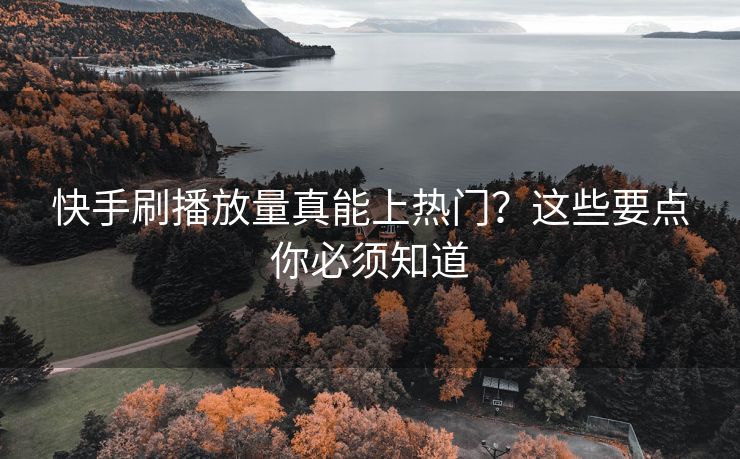 快手刷播放量真能上热门？这些要点你必须知道
