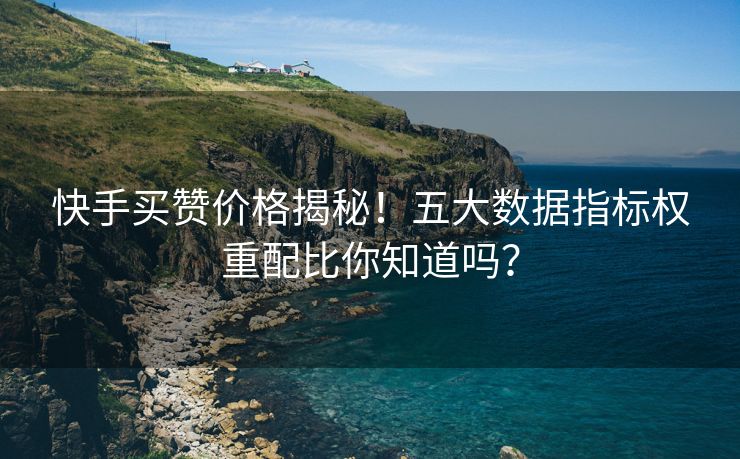 快手买赞价格揭秘！五大数据指标权重配比你知道吗？