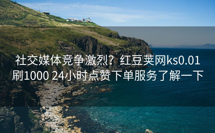 社交媒体竞争激烈？红豆荚网ks0.01刷1000 24小时点赞下单服务了解一下