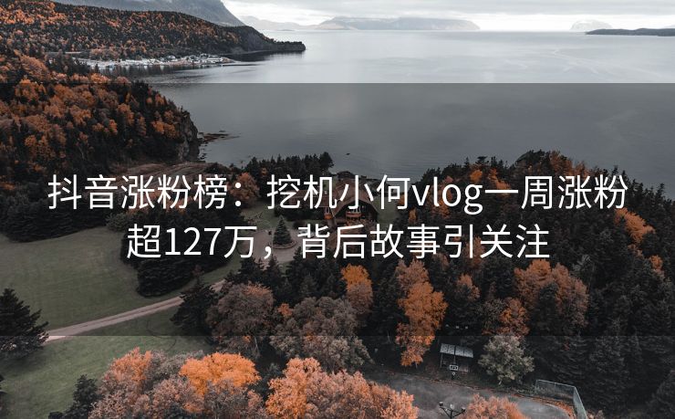 抖音涨粉榜：挖机小何vlog一周涨粉超127万，背后故事引关注