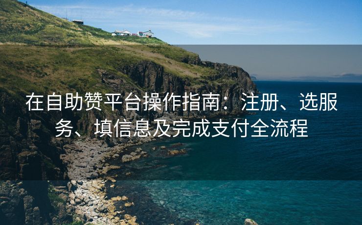 在自助赞平台操作指南：注册、选服务、填信息及完成支付全流程