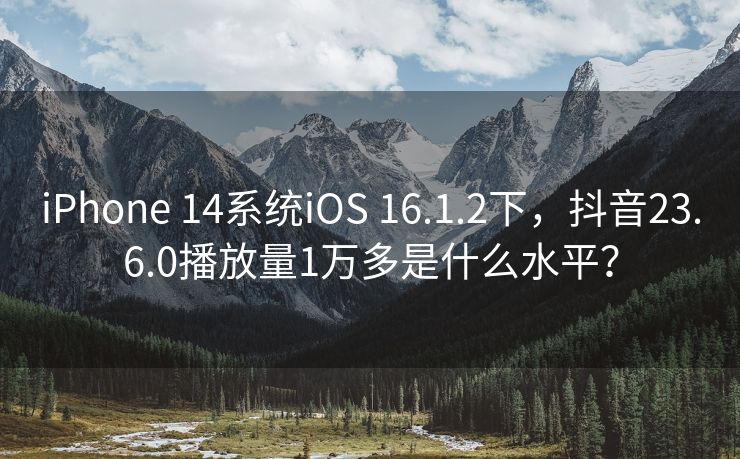 iPhone 14系统iOS 16.1.2下，抖音23.6.0播放量1万多是什么水平？