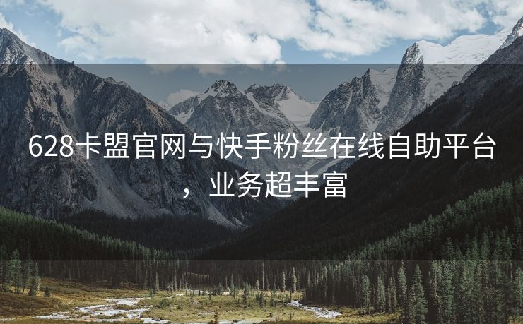 628卡盟官网与快手粉丝在线自助平台，业务超丰富