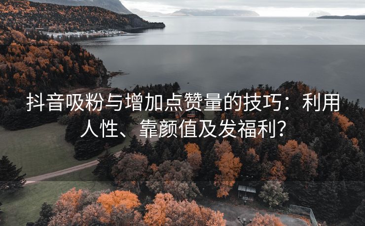 抖音吸粉与增加点赞量的技巧：利用人性、靠颜值及发福利？