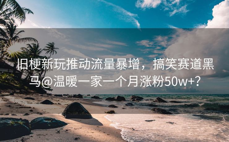 旧梗新玩推动流量暴增，搞笑赛道黑马@温暖一家一个月涨粉50w+？