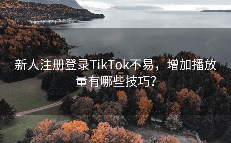 新人注册登录TikTok不易，增加播放量有哪些技巧？