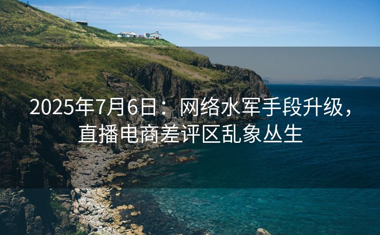 2025年7月6日:网络水军手段升级,直播电商差评区乱象丛生 2025年7月6日:网络水军手段升级,直播电商差评区乱象丛生